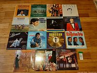 All 15 vinyl LPs laid out in grid