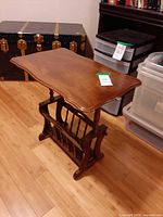 Oblique view showing top and magazine rack base