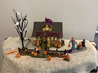 Full set displayed lit on table
