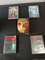 Front covers of all five DVD packages
