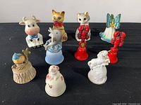 Group shot showing all 10 porcelain and ceramic items