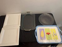 All five serving pieces arranged together for overview