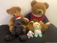 Full group of five plush toys