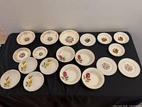 Full layout showing all 19 dinnerware pieces