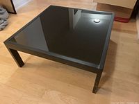 Angled view showing overall table design and leg style