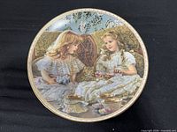 Front of decorative plate showing artwork by Sandra Kuck