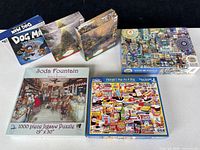 All six puzzle boxes front view