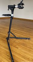 Full view of bicycle repair stand collapsed height