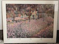 Full view of mounted Claude Monet Garden at Giverny print