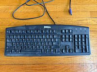 Top view of Dell keyboard showing full key layout