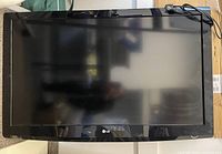Front view of LG flat-panel TV screen and bezel