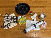 Group shot of all baking items on floor