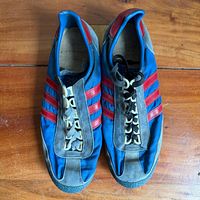 Top view of both shoes showing overall design, lacing, wear