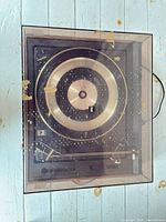 Turntable with dust cover closed