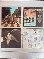 Abbey Road, Something New, Double Fantasy, Shaved Fish LP jackets