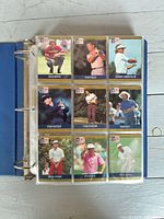 Front view of album page with nine 1991 Pro Set cards