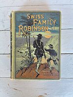 Front cover of 1891 Swiss Family Robinson hardcover