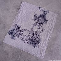 Full view of Eyfel silk scarf floral pattern