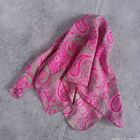 Scarf laid flat showing overall size and pattern