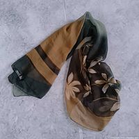 Full view of scarf draped to show colors and size