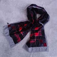 Full scarf laid out showing overall pattern and size