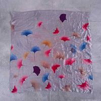 Entire scarf laid flat showing full pattern and size