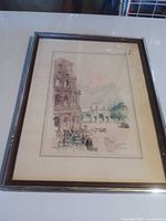 Full framed print under glass