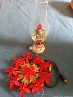 Wreath and lamp full view