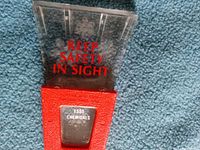 Close-up of blade showing slogan