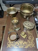 Group shot of all brass and copper items