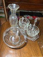 Group shot of all Cornflower pieces on table