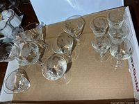Overview of all stemware in box