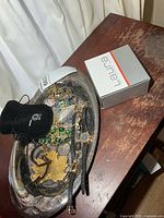 Tray with mixed jewelry, watches, Laura box and pouch