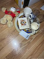 All items grouped: tray, glasses, mugs, trinket box, bear, decals