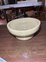 Top view showing interior and diameter of stoneware bowl