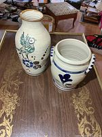 Both stoneware items side by side on table
