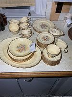 Full set displayed on countertop