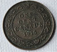 Reverse of 1915 Canada One Cent coin
