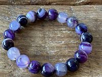 Full bracelet laid flat showing bead colors and pattern