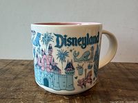 Side view showing Disneyland graphics and Disneyland castle