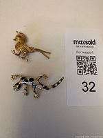 Overview of both brooches
