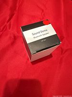 Box top showing Sound Dome Bluetooth Speaker label