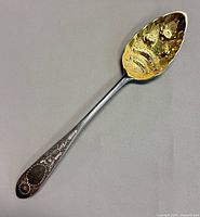 Full view of sterling silver berry spoon