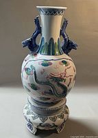 vase on pedestal front view