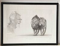 Full view of framed Gary Hodges print