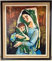 full view of framed painting