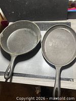 Top view of both cast iron skillets