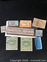 Group shot showing all nine stamps