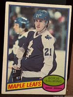Front view of the 1980-81 O-Pee-Chee Borje Salming #210 hockey card