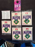 Front view showing all sealed packs and checklist card